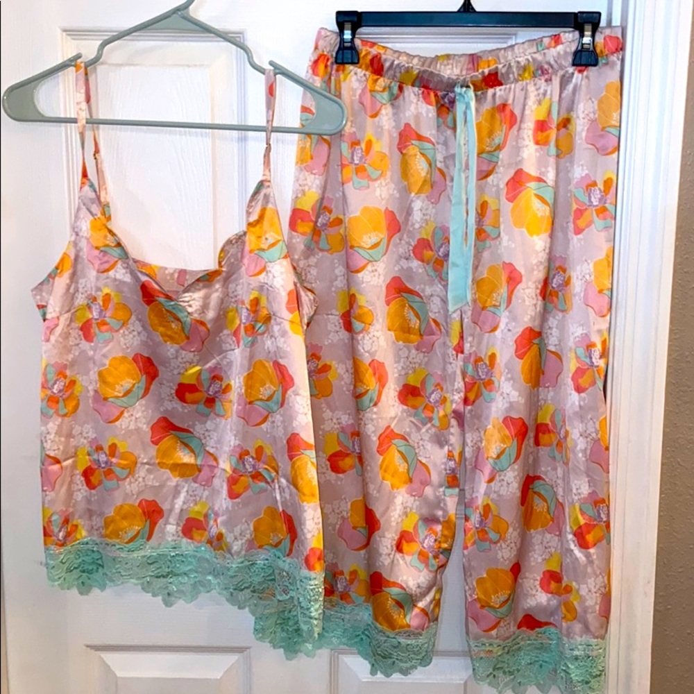 PJs size large silky like material/polyester